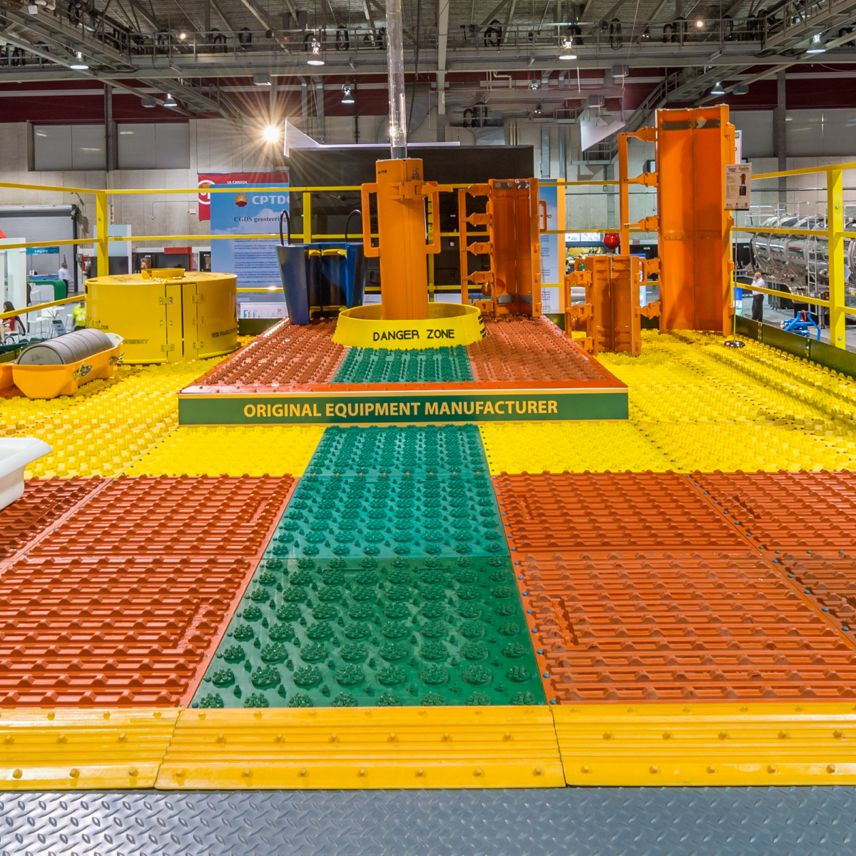 Rig Floor Traction, Safety Matting System. Slip Prevention